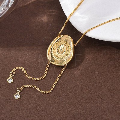 Brass Cowboy Hat Bolo Tie Lariat Necklaces NJEW-D346-01G-1