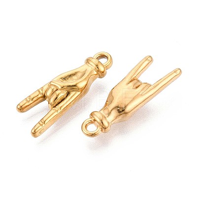304 Stainless Steel Pendants STAS-T065-21B-G-1