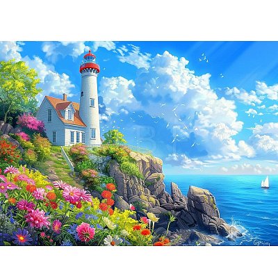 Lighthouse Island DIY Diamond Painting Kit PW-WG8E973-02-1