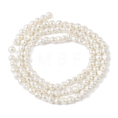 Electroplated Shell Pearl Beads Strands BSHE-M036-02C-1