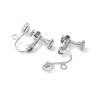 316 Surgical Stainless Steel Clip-on Earring Findings STAS-Z127-02P-1
