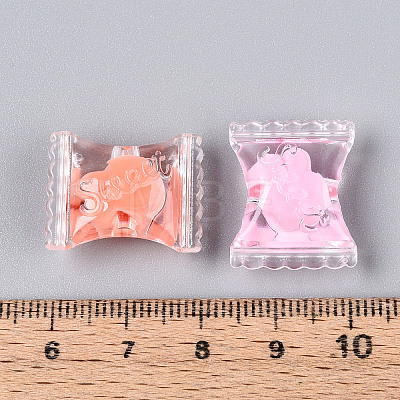 Transparent Plastic Beads X-KY-T041-22-1