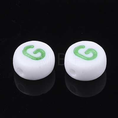 Initial Acrylic Beads OACR-E001-20G-1