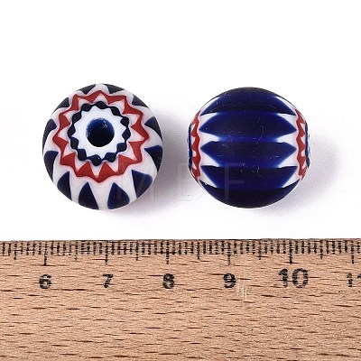 Handmade Millefiori Glass Round Beads LS-LA-N002-12B-1