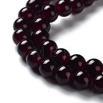 Imitation Jade Glass Beads Strands X-DGLA-S076-8mm-39-1