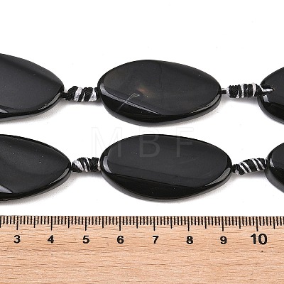 Natural Banded Agate Beads Strands G-F825-H01-01C-1