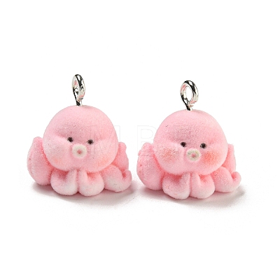 Flocky Acrylic Pendants X-FIND-A044-01F-1