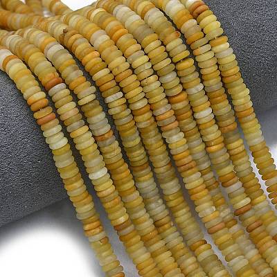 Frosted Natural Topaz Jade Beads Strands G-K389-C13-01-1