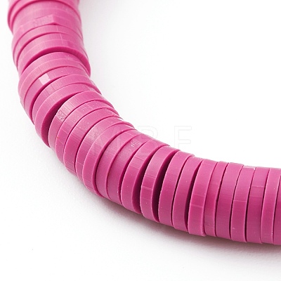 Polymer Clay Heishi Beads Stretch Bracelets BJEW-JB05905-02-1