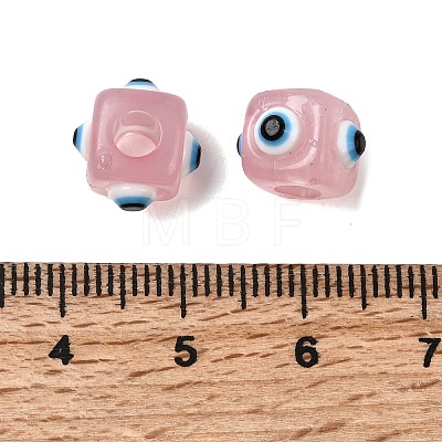 Resin Evil Eye European Beads RESI-A021-10-1