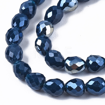 Opaque Glass Beads Strands EGLA-T008-16A-1