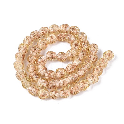 Handmade Gold Sand Lampwork Beads LAMP-Q039-03A-1