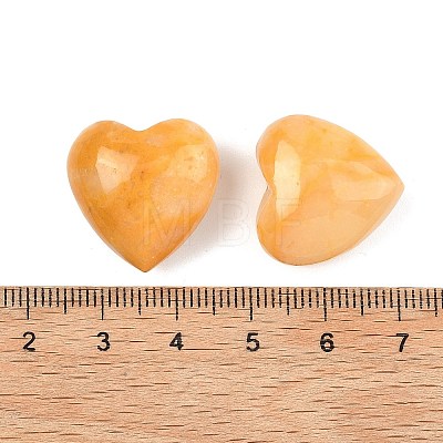 Natural Topaz Jade Heart Palm Stones G-P609-A04-01-1