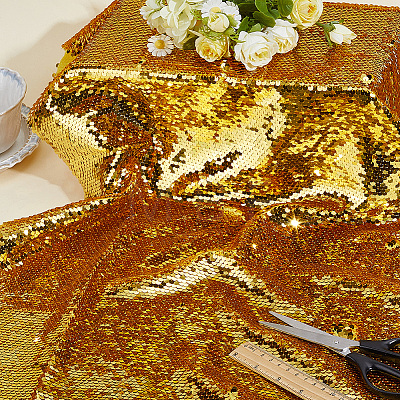 0.5 Yard PET Sequin Fabric DIY-CY0003-77C-1