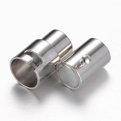 Brass Locking Tube Magnetic Clasps MC077-1