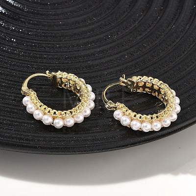Brass Hoop Earrings LS-EJEW-C181-10G-1
