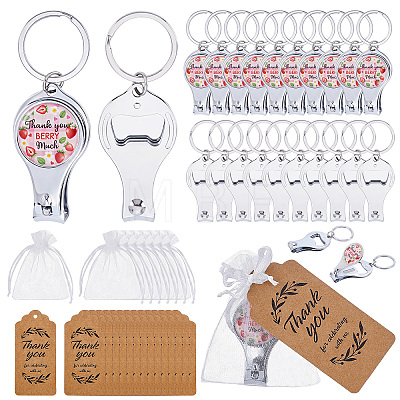 60Pcs Carbon Steel & Resin Nail Clipper Keychain MRMJ-WA0001-10B-1