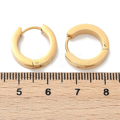 304 Stainless Steel Polishing Effect Hoop Earrings EJEW-M001-32G-1