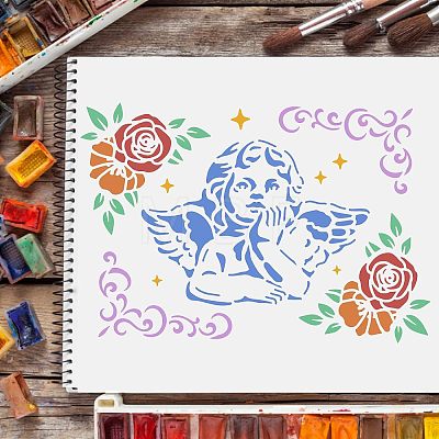 Large Plastic Reusable Drawing Painting Stencils Templates DIY-WH0202-168-1