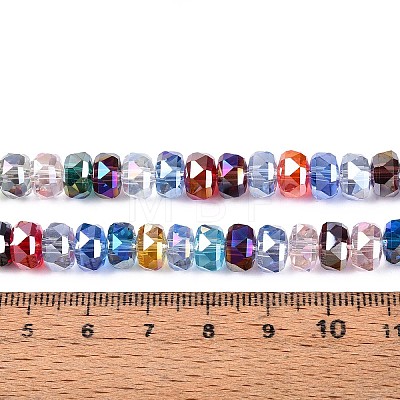 Electroplate Transparent Glass Beads Strands EGLA-N022-04A-D01-1