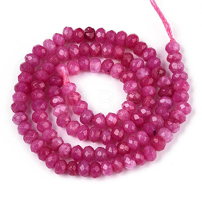 Natural White Jade Bead Strands G-R343-2x4-08-1