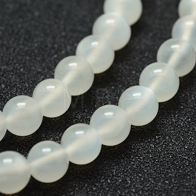 Natural White Moonstone Bead Strands G-G733-6mm-1