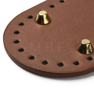 PU Leather Oval Long Bottom for Knitting Bag DIY-K079-01A-1