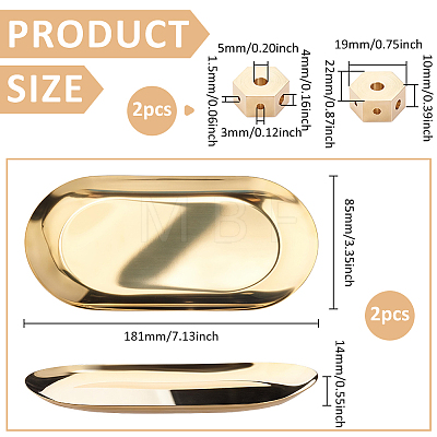 2Pcs Hexagon Brass Incense Burner Holder AJEW-ME0004-08-1