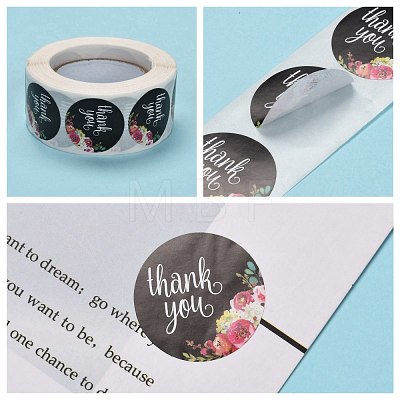 1 Inch Thank You Roll Stickers DIY-E023-07M-1