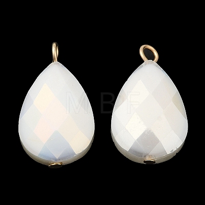 Imitation Jade Glass Pendants KK-Q777-02G-01-1