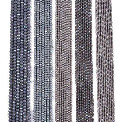 Electroplate Opaque Solid Color Glass Beads Strands LS-EGLA-A044-P4mm-L10-1