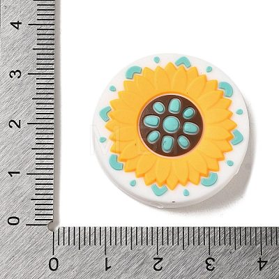 Daisy Food Grade Eco-Friendly Silicone Focal Beads SIL-C005-01B-1
