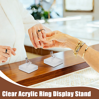 Acrylic Single Ring Display Stands RDIS-WH0007-13B-1