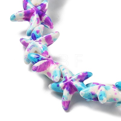 Synthetic Turquoise Dyed Beads Strands X-G-P507-04E-1