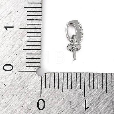 Brass Micro Pave Clear Cubic Zirconia Peg Bails Pendants KK-L219-02P-1