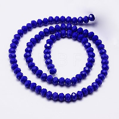 Imitation Jade Glass Bead Strands GLAA-F001-8x6mm-M-1