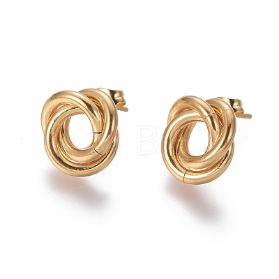 304 Stainless Steel Stud Earrings EJEW-L241-02A-1