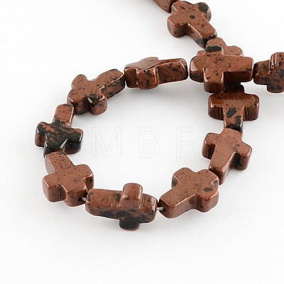 Natural Mahogany Obsidian Stone Bead Strands G-R185-13-1