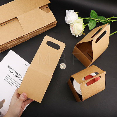 Kraft Paper Box for Drink Holder AJEW-WH0504-75-1