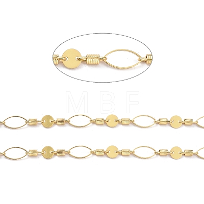 Brass Flat Sequin Chains CHC-D028-07G-1