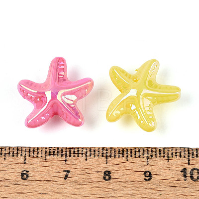 UV Plating Opaque Acrylic Beads OACR-N153-15-1