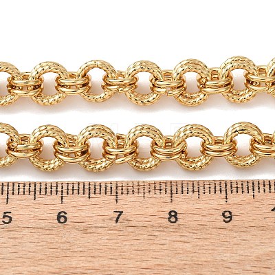 8MM 304 Stainless Steel Twisted Double Rolo Chain Necklaces for Women NJEW-G194-05G-02-1
