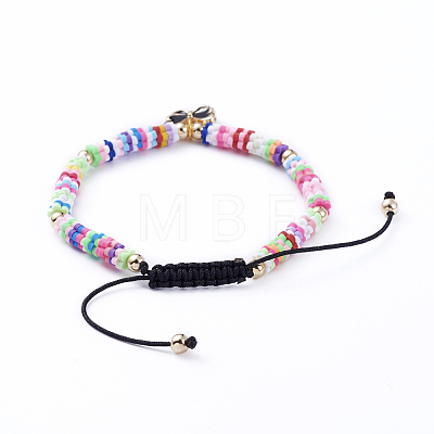 Adjustable Nylon Cord Braided Bead Bracelets BJEW-JB05100-02-1