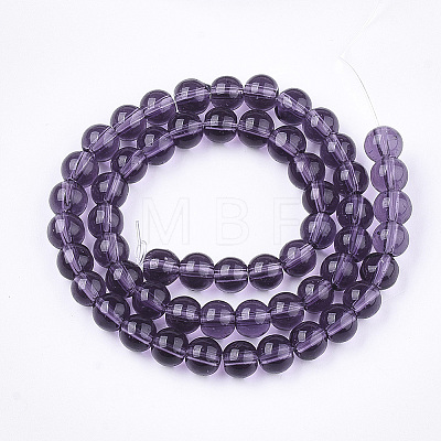 Glass Beads Strands X-GR6mm06Y-1