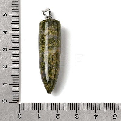 Natural Unakite Pointed Pendants G-F820-12G-1