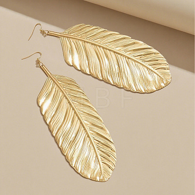 Feather Alloy Dangle Earrings FS-WGBD4E1-01-1
