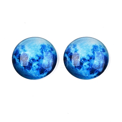 Fluorescent Glass Cabochons GGLA-T004-12D-1