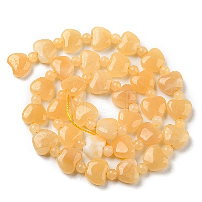 Natural Yellow Jade Beads Strands G-C062-A03-01-1