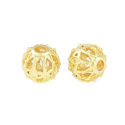 Brass Hollow Beads KK-A226-07E-G-1