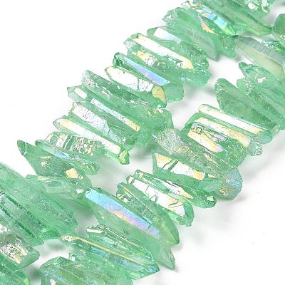 Natural Quartz Crystal Points Beads Strands G-K181-B32-1